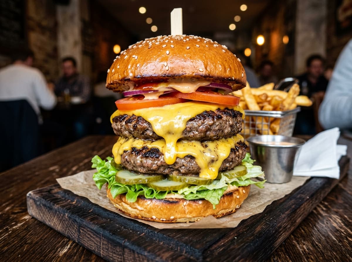 Double Cheeseburger Américain