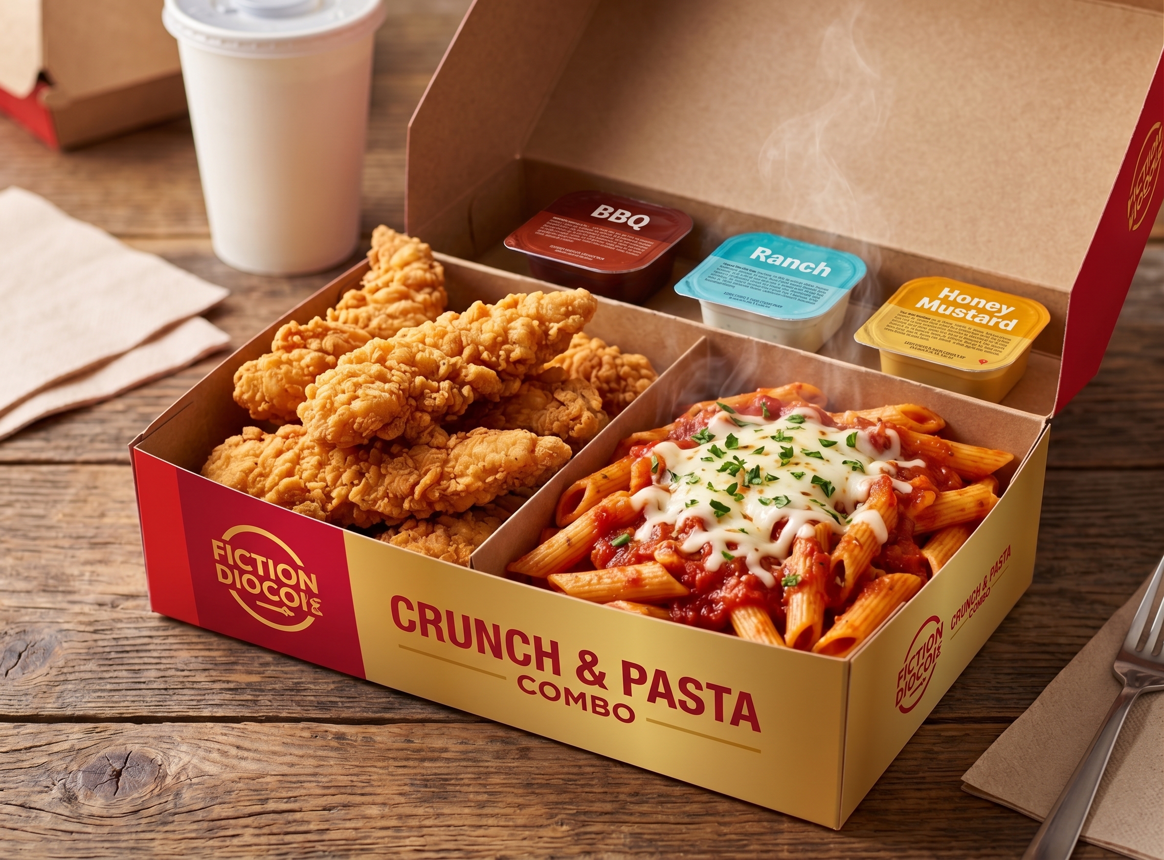 Box Poulet & Pâtes (4 Pièces)