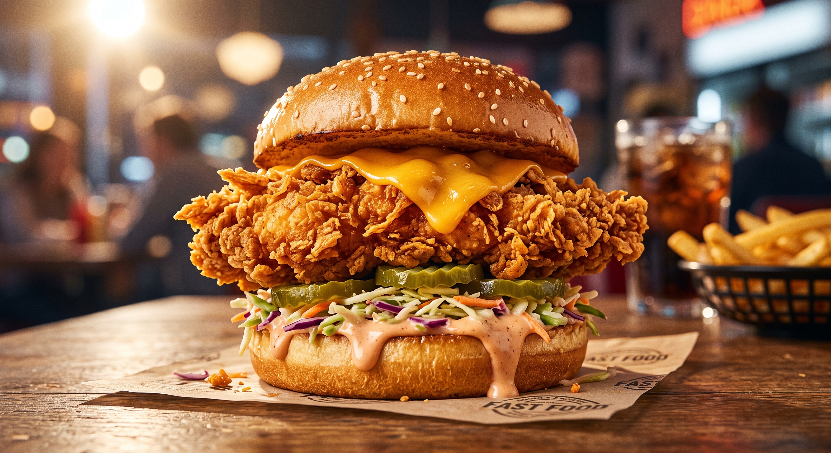 Burger Crispy Poulet Américain