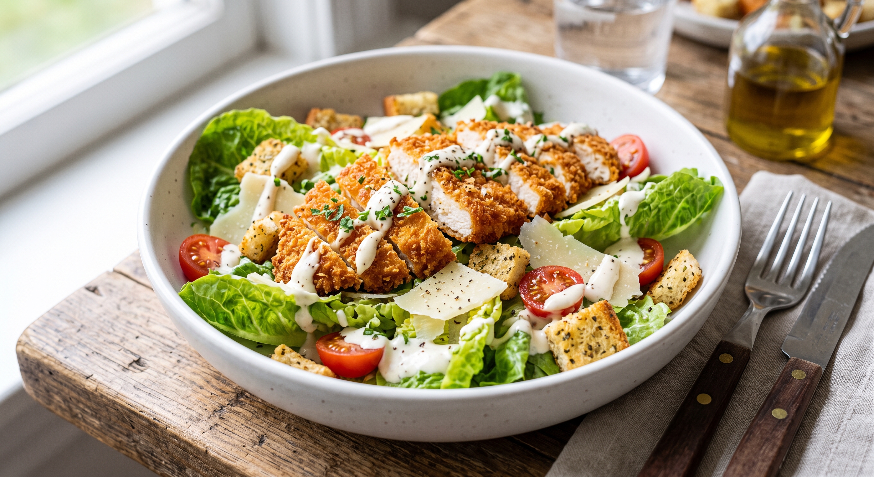 Salade César au Poulet Crispy